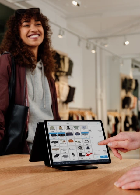 Ecommerce website being managed on a laptop