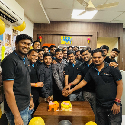 SiGa Systems team celebrating a mens day at the office