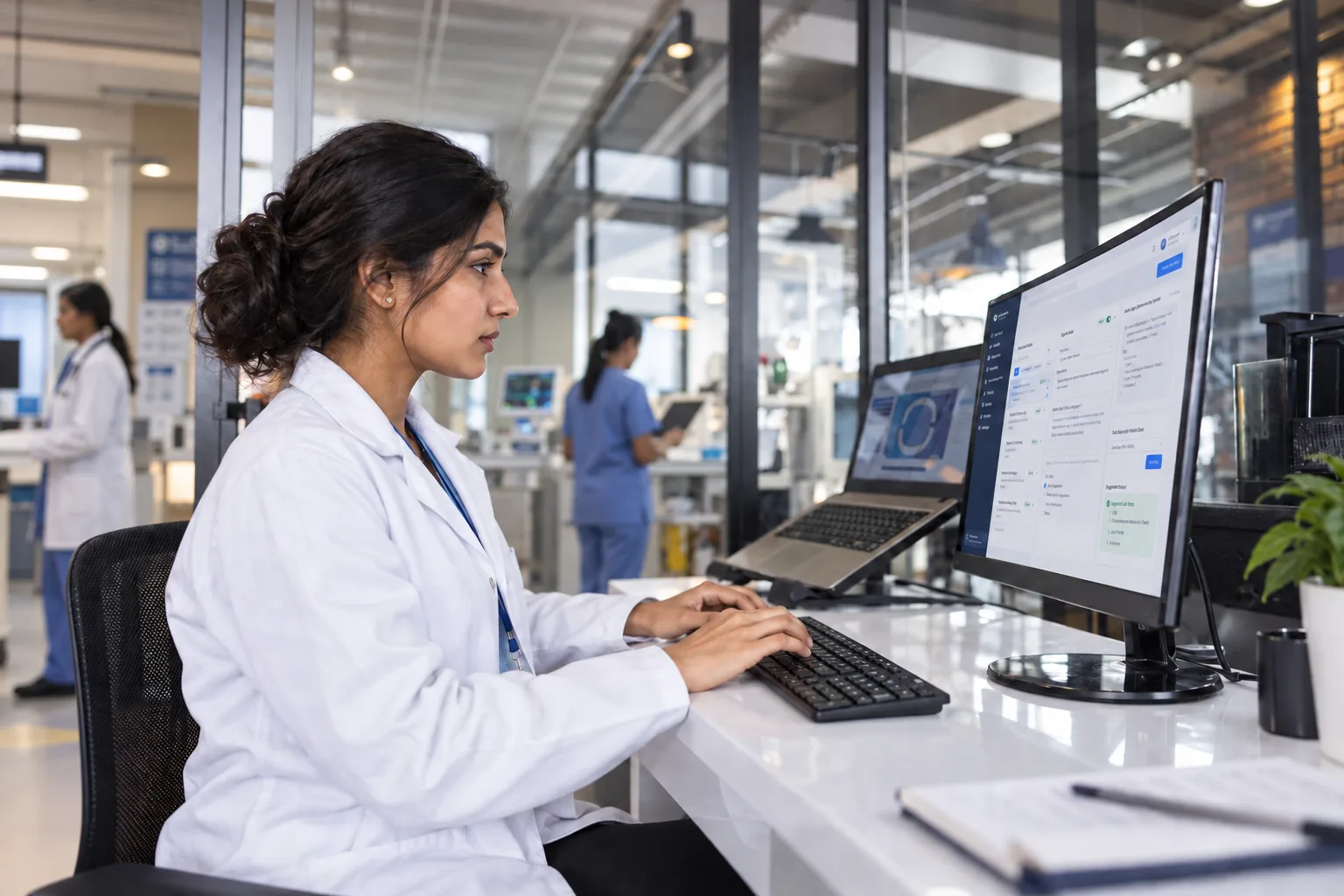 Physician using a clinical decision support system